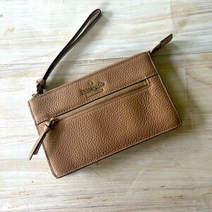 Kate Spade Tan Wristlet Clutch